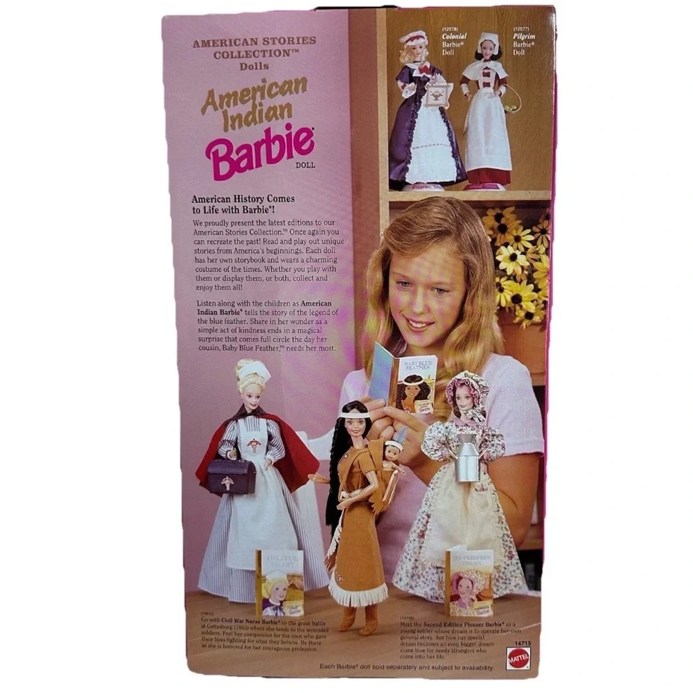 VTG ‘95 Barbie American Indian Doll American Stories Collection-NIB Damaged Box